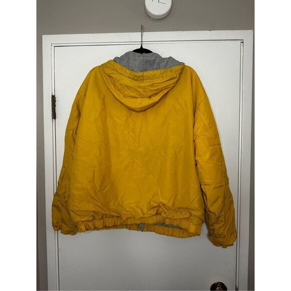 Gear Womens Outer Gear Yellow Hooded Full Zip Lined Jacket Size Large - Picture 2 of 7